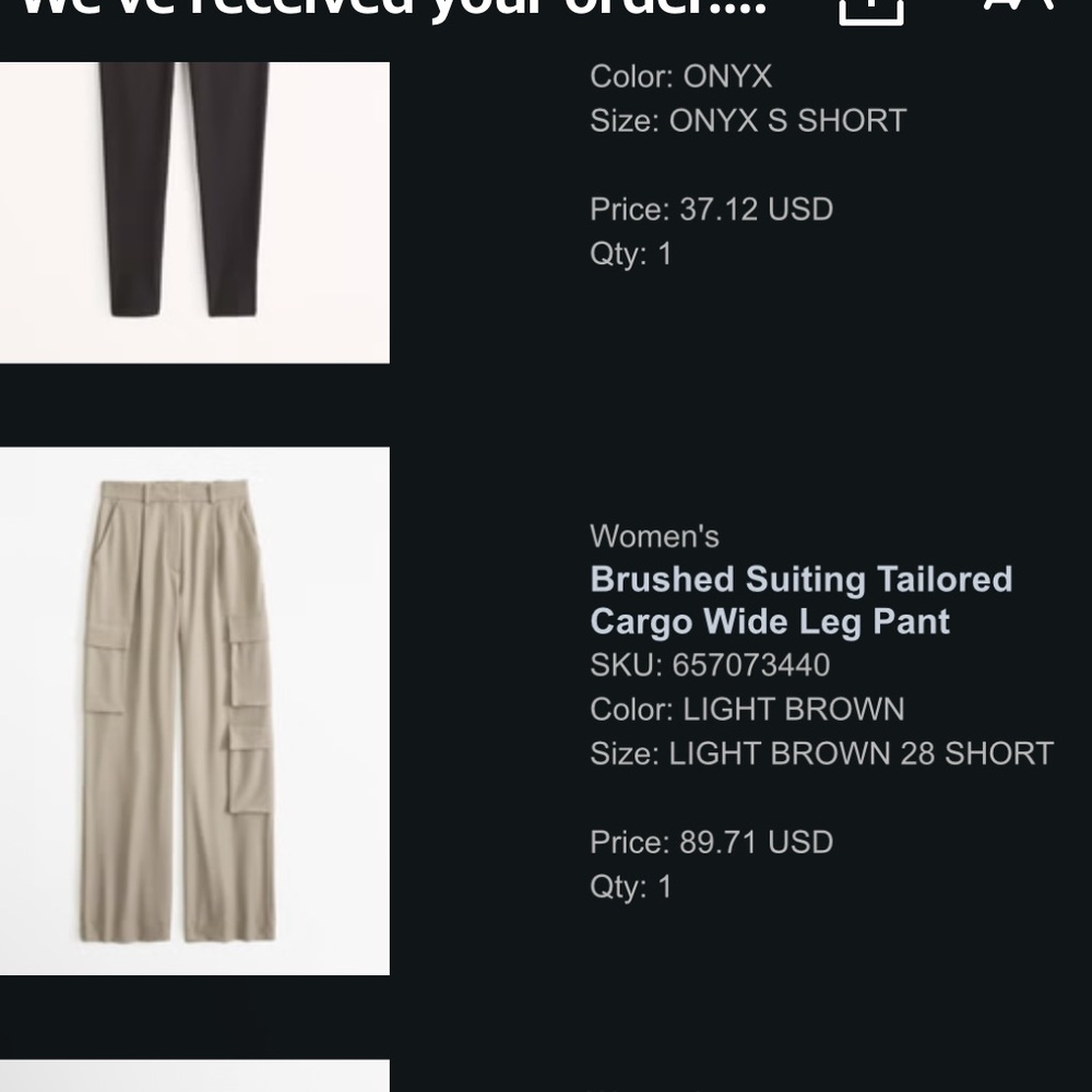 Abercrombie & Fitch Tan Cargo Pants